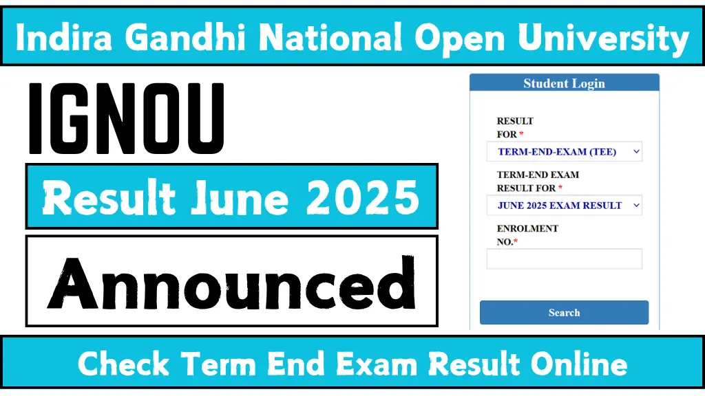 IGNOU Result June 2025